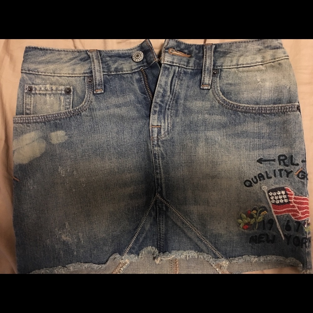 Ralph lauren girls jean skirt